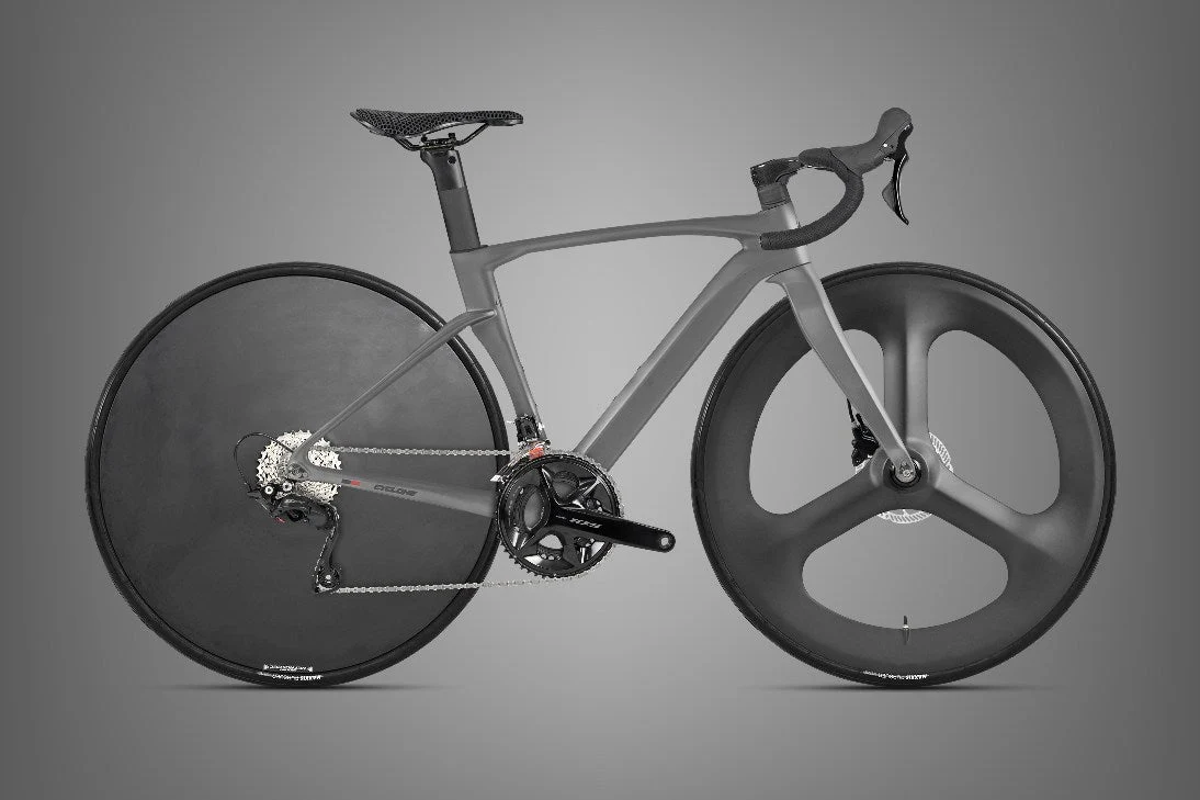 Cyclone Tri-Spoke + Disc Wheel Twitter Carbon Road Bike - Image 6