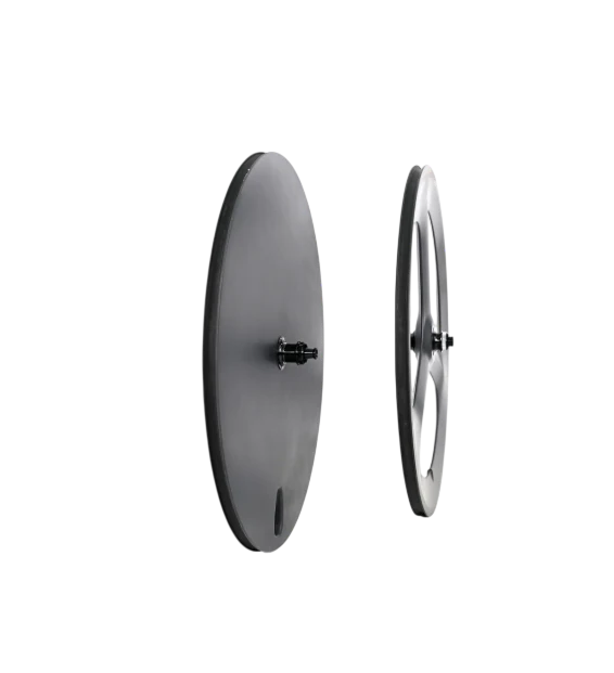 Carbon Fiber Front 3 Spoke Wheel and Rear Disc Wheel - Image 3