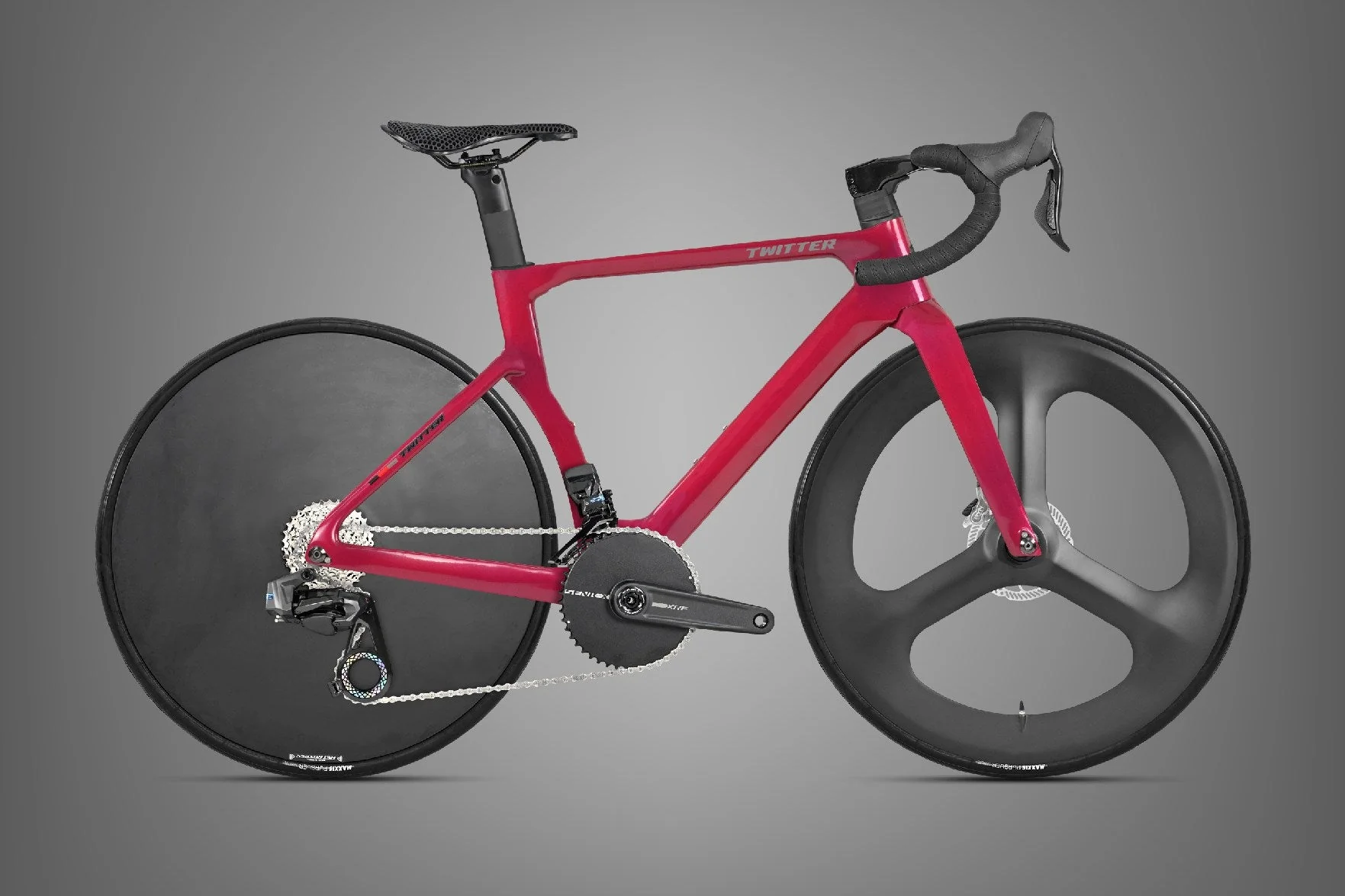 T8 Pro Tri-Spoke (TT) Twitter Carbon Road Bike