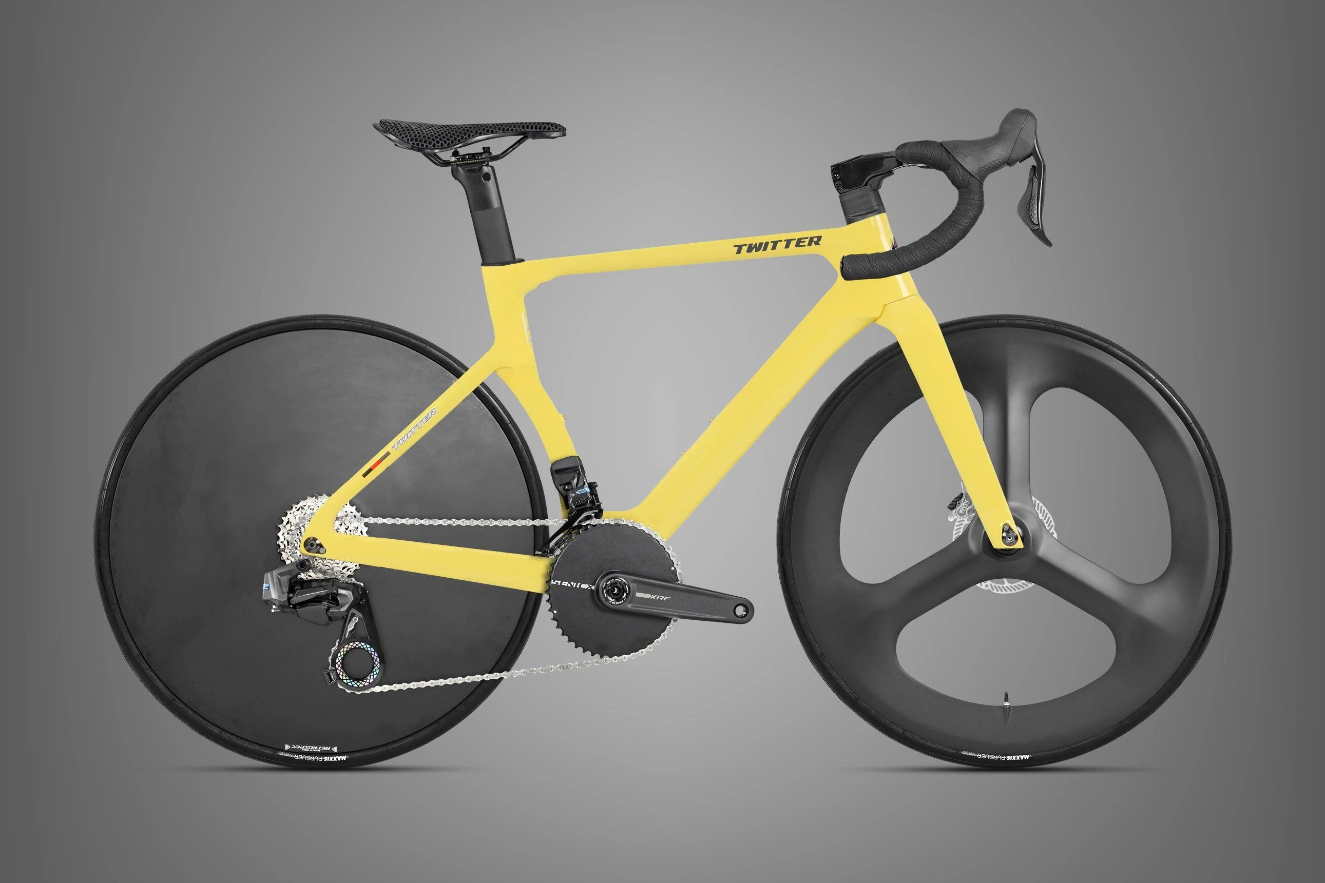 T8 Pro Tri-Spoke (TT) Twitter Carbon Road Bike - Image 4