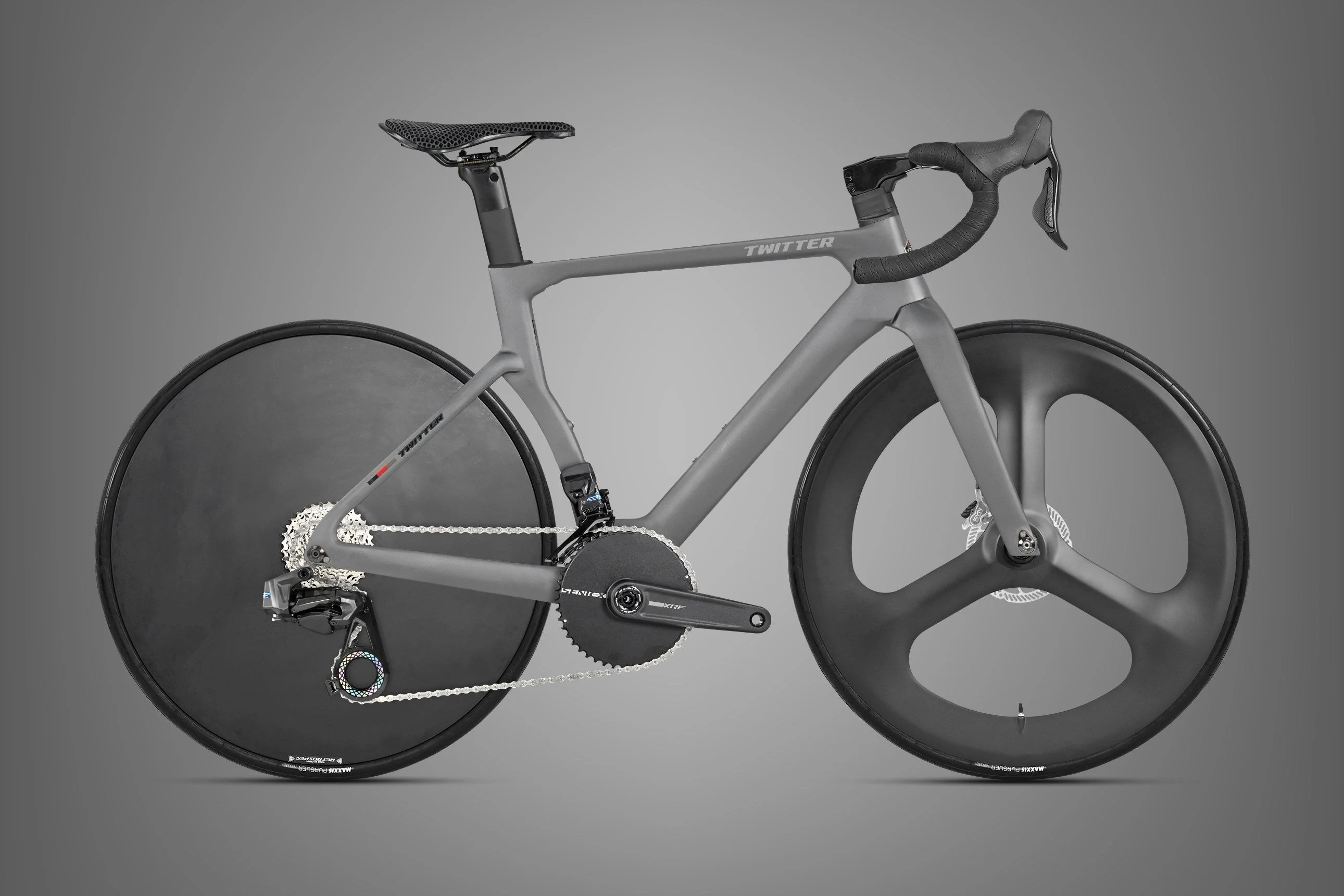 T8 Pro Tri-Spoke (TT) Twitter Carbon Road Bike - Image 6