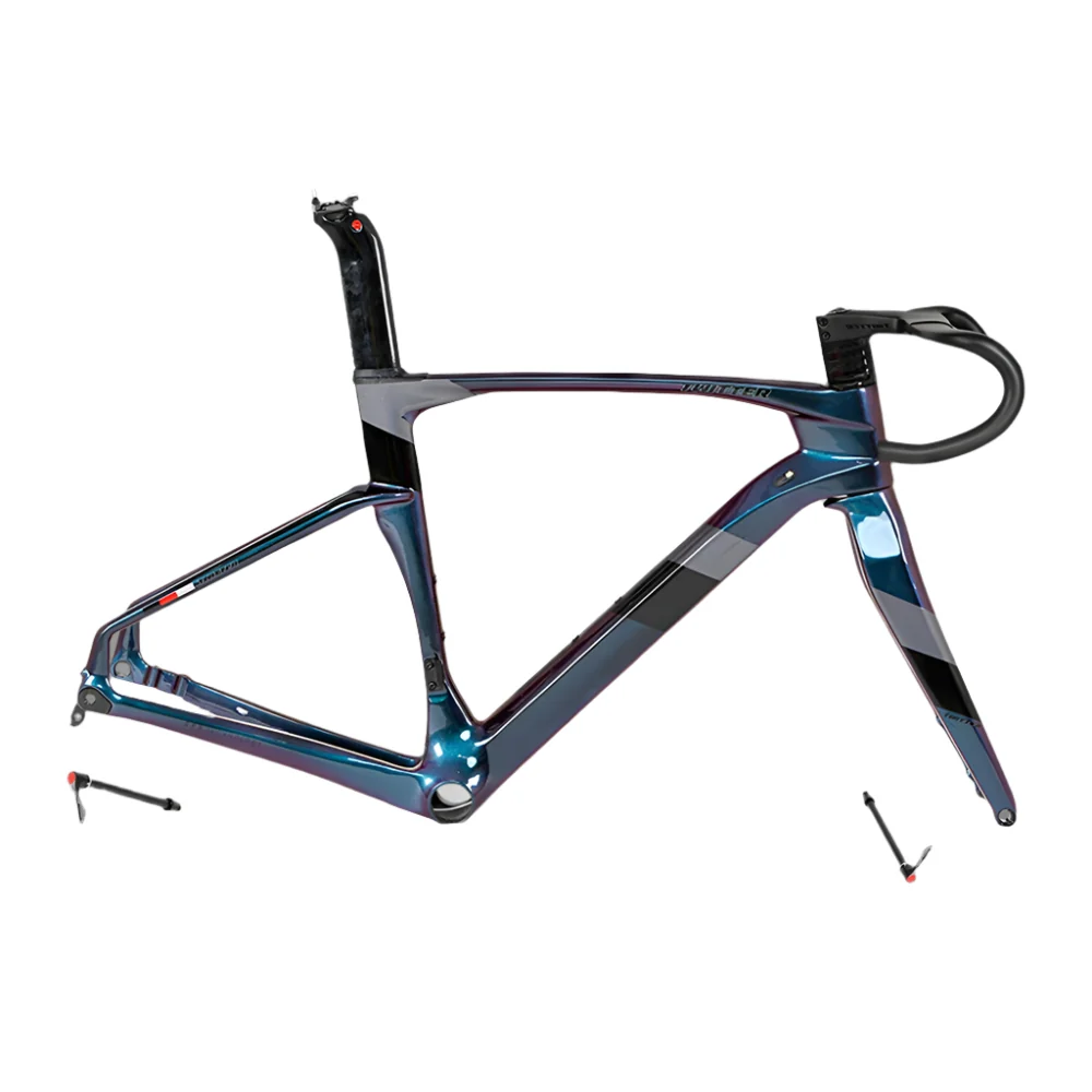 TWITTER CYCLONE Pro Disc Carbon Road Frame Set – T900, 700C, Aero, Holographic - Image 2