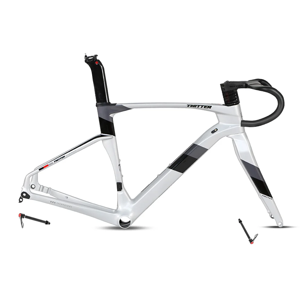 TWITTER CYCLONE Pro Disc Carbon Road Frame Set – T900, 700C, Aero, Thru Axle, Gloss+UV Decals - Image 4