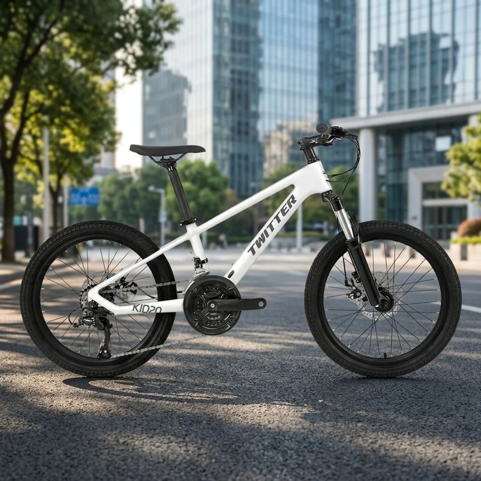 TWITTER KID20 - 20" Kids Carbon Mountain Bike - Shimano 24-Speed, Hydraulic Disc - Image 7