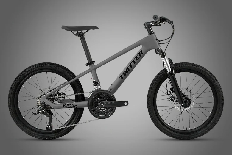 TWITTER KID20 - 20" Kids Carbon Mountain Bike - Shimano 24-Speed, Hydraulic Disc - Image 9