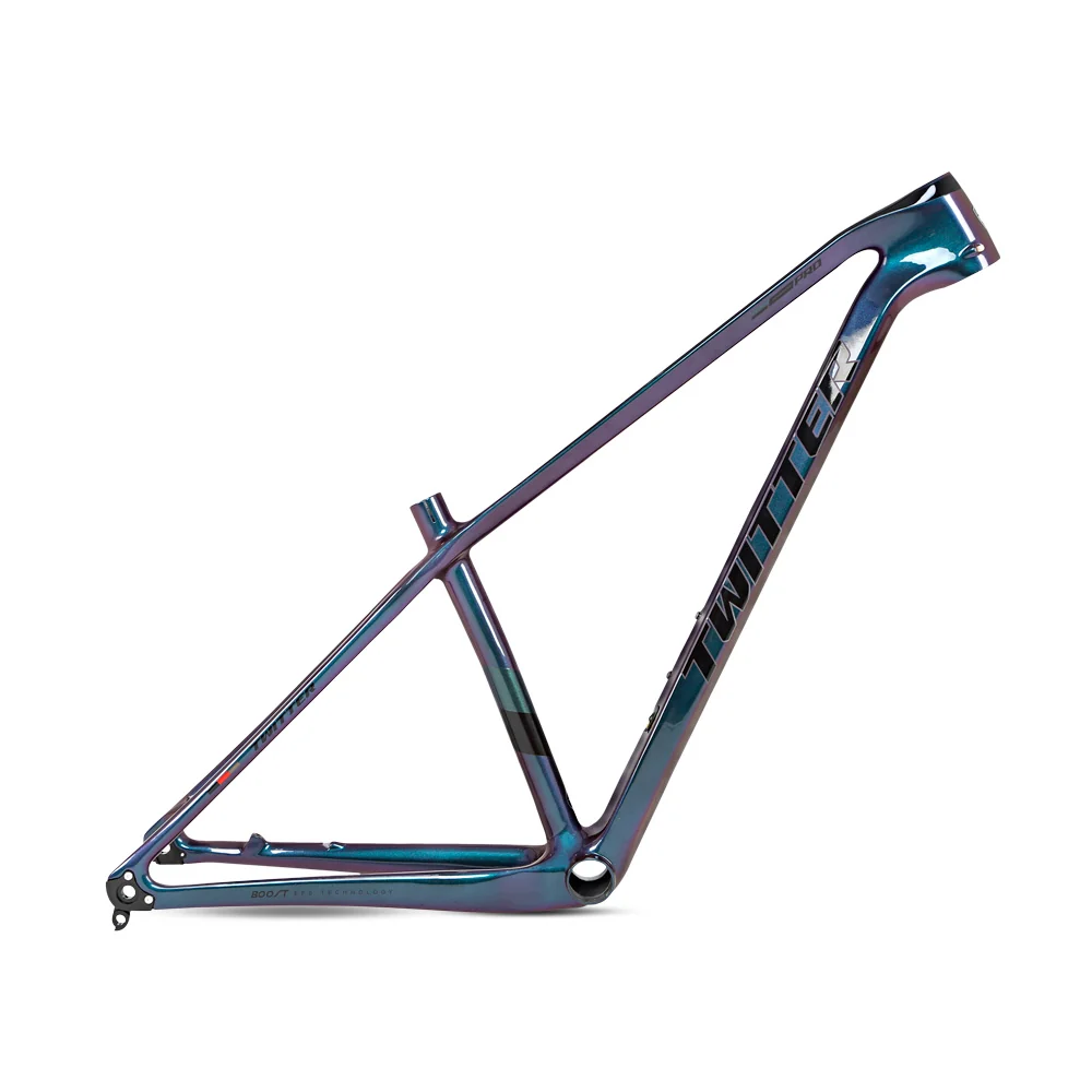TWITTER WARRIOR Pro Carbon MTB Frame – T900 Mix, 29"/27.5", Thru axle +Lever, Gloss+UV Decals - Image 3